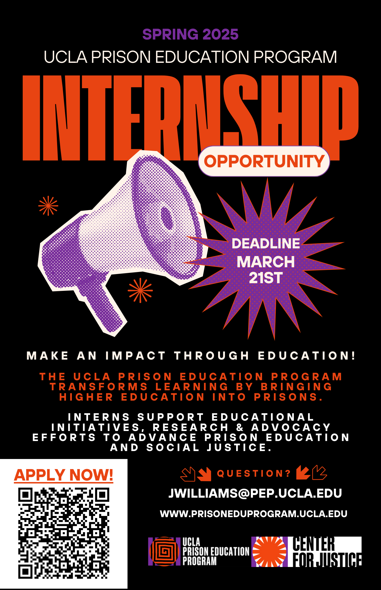 PEP Internship Flyer 2025
