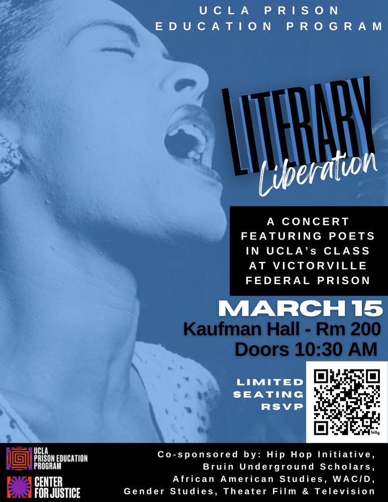 UCLA Prison Education Program - Literary Liberation flyer