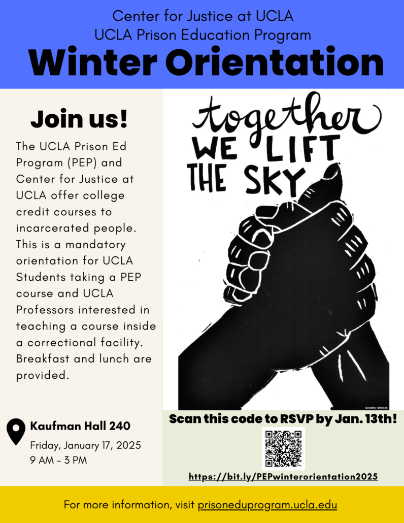 PEP Winter Orientation 2025 flyer