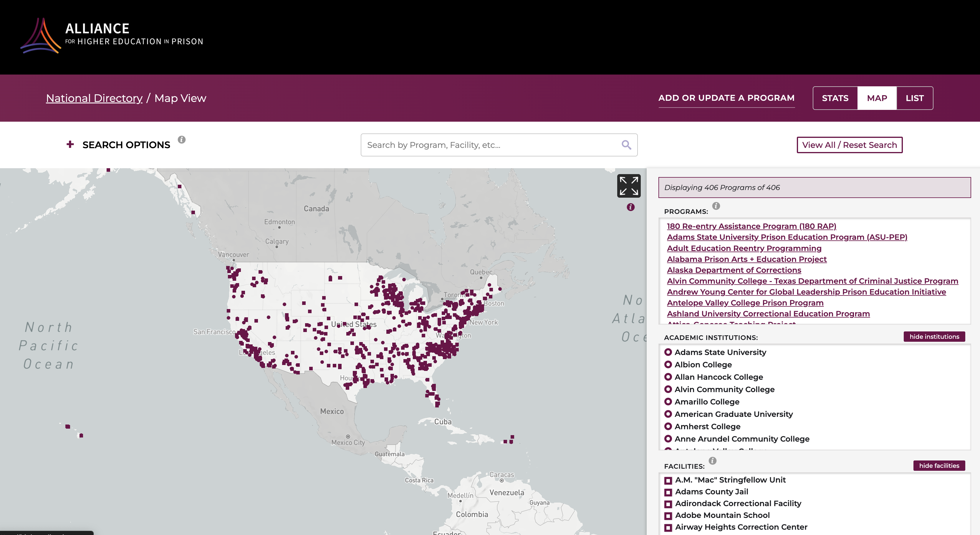 Alliance for Higher Education in Prison National Directory